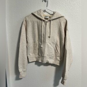 Aritzia Sweatfleece Cozy Fleece Boyfriend Boxy Zip Hoodie